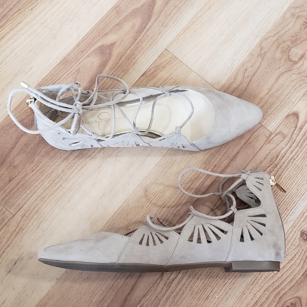 Tan Faux Suede Flats